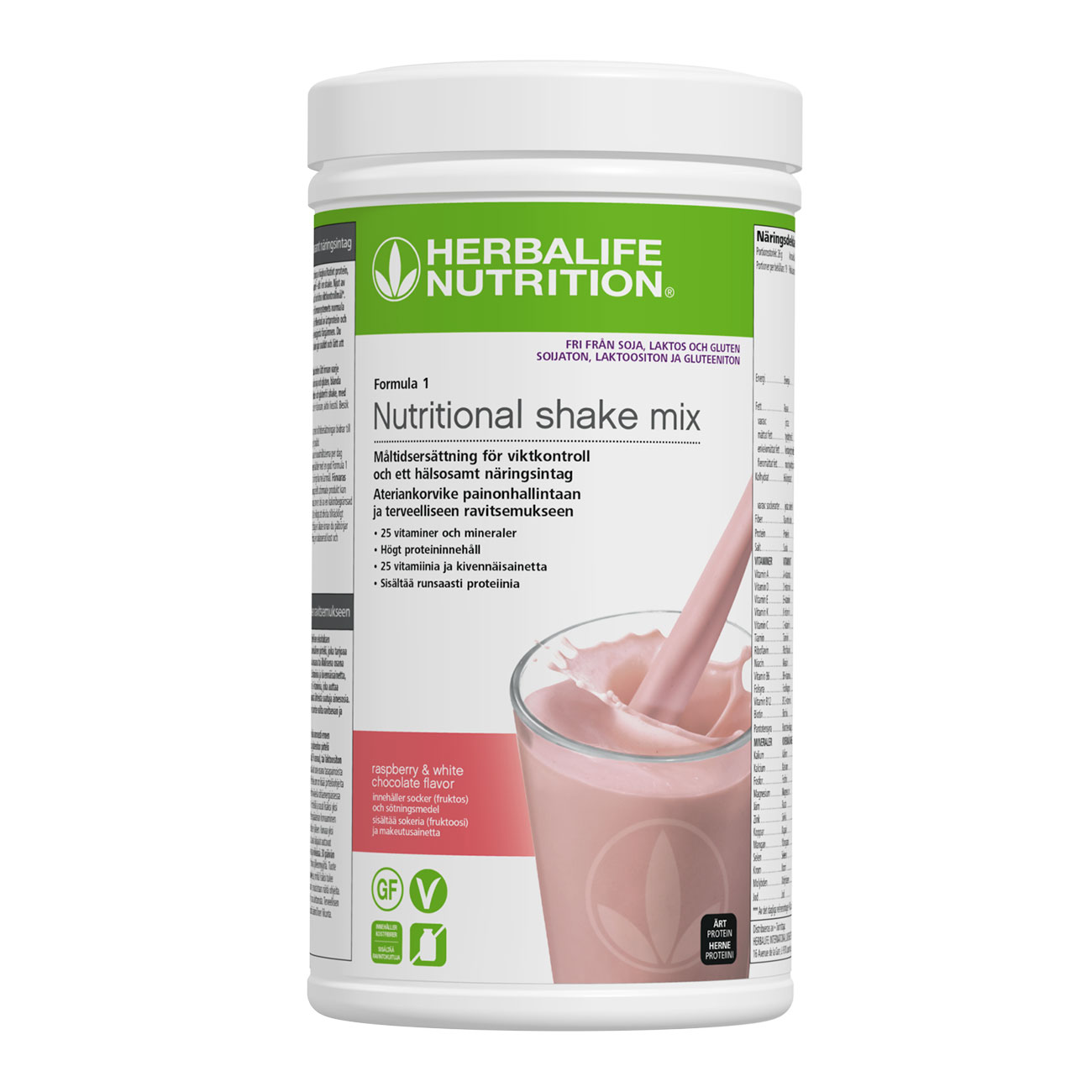 Formula 1 Free-From Protein Shake Raspberry and White Chocolate 500 g